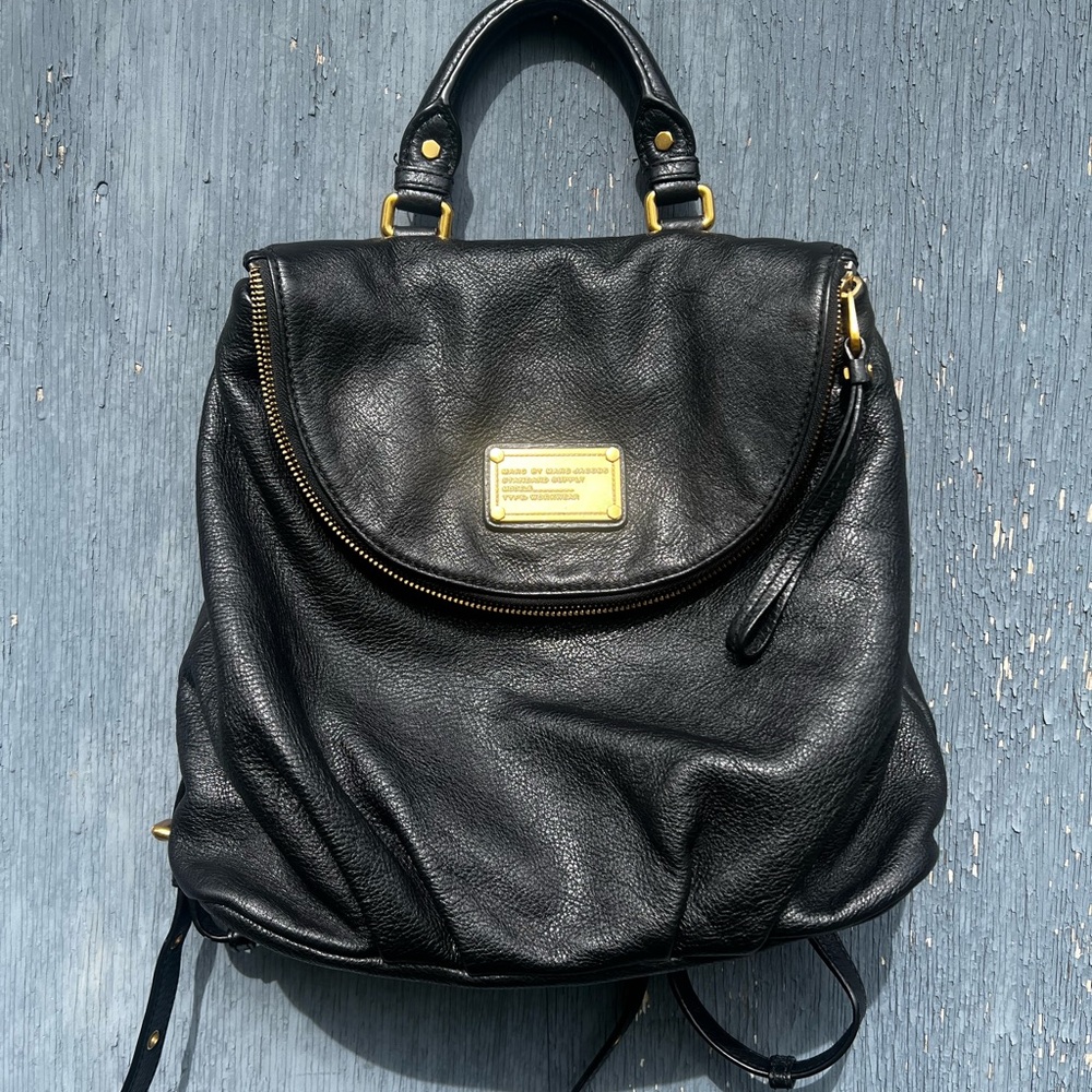 Marc by Marc Jacob’s Black Leather Backpack